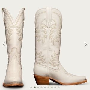 Tecovas Annie Cowboy Boots - Bone (white) - size 7
